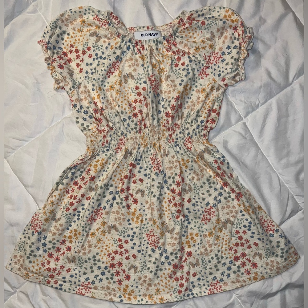 Old Navy Fit & Flare Short-Sleeve Smocked-Waist Dress for Toddler Girls 4T